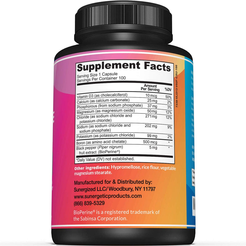 [Australia] - Premium Electrolyte Capsules – Support for Keto, Low Carb, Rehydration & Recovery - Electrolyte Replacement Tablets – Includes Electrolyte Salts, Magnesium, Sodium, Potassium – 100 Capsules 