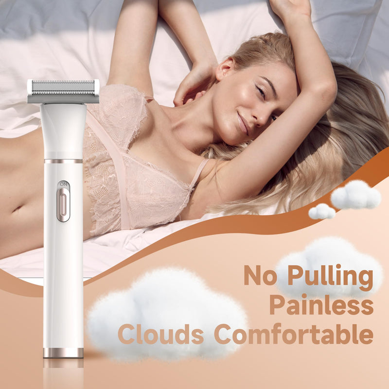[Australia] - Gurelax Electric Body Hair Trimmer - Groin Trimmer for Men - Bikini Trimmer Women - 5-in-1 Lady Shaver Groomer, IPX7 Waterproof Razor Heads&USB Recharge with Travel Bag 