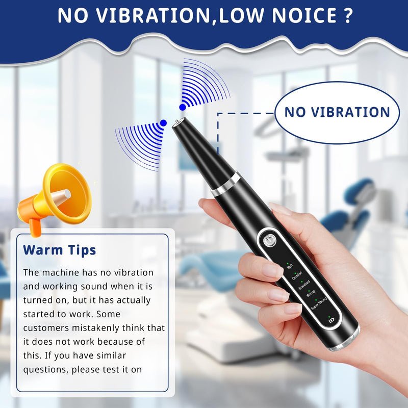 [Australia] - Lutranstra Teeth Cleaning Set Tartar Remover Pro Ultrasonic Teeth Cleaning Set for Home Care of Teeth at Home There are 5 adjustable modes and 3 interchangeable cleaning heads 