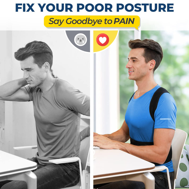 [Australia] - Posture Corrector for Women and Men, Brace for Upper and Lower Back Pain Relief, Adjustable and Fully Back Support Improve Back Posture and Lumbar Support(M, 30"-35.5" Waist) Medium (Pack of 1) 