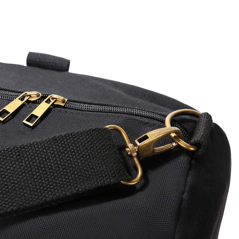 Heavy Duty Military And Army Cargo Style 100% Cotton Canvas Shoulder Travel And Storage Duffel Bag Outback Gym Bag Carryall Duffel Tote for Men and Women Large Black