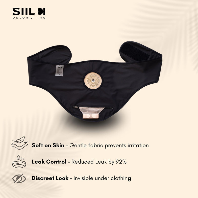 [Australia] - SIIL Ostomy Belt for Men & Women | FSA & FHA Approved | Premium Ostomy Bag Covers | Sports & Swimming | Colostomy Belts, Illeostomy Covers | Ostomy Wrap (Improved Zipper & Velcros) Made in EU Medium 