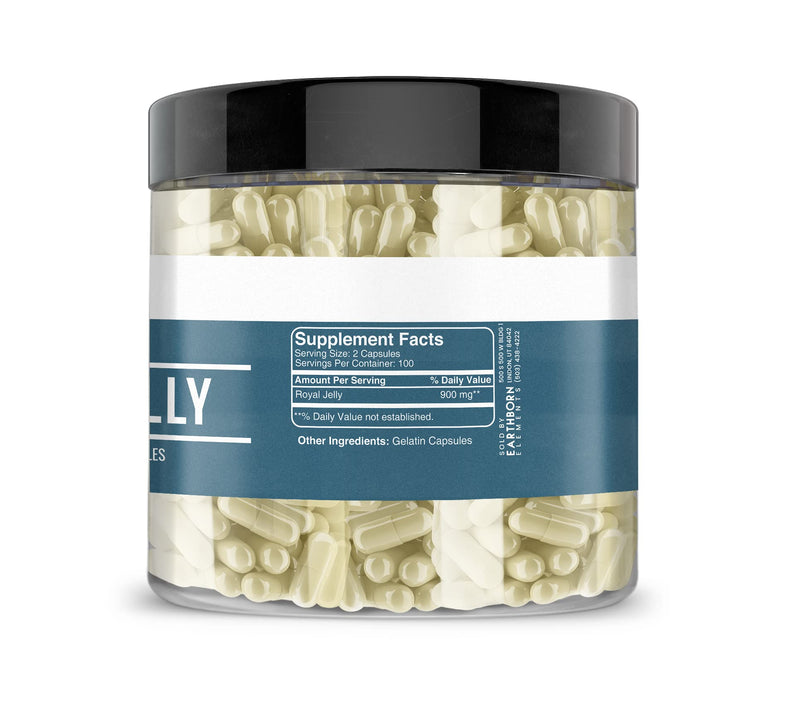 [Australia] - Earthborn Elements Royal Jelly 200 Capsules, Pure & Undiluted, No Additives 200 Count (Pack of 1) 