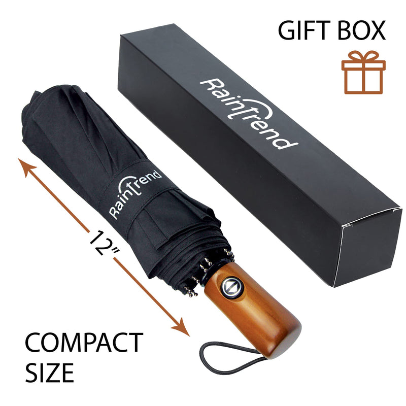 NEW 2 PCS Windproof Strong Umbrellas for Rain Compact Umbrella and Reverse Umbrella for Men and Women Automatic Open Close Umbrella Folding Travel Light Umbrella - Bundle