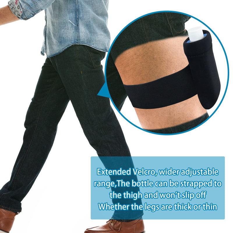 14 Pcs Urine Test Complete Kit Includes 2 White Portable Empty Bottles, Thermal Preservation Gel Bag, 10 Adhesive Temperature Test Strips, Neoprene Bag and Hi-Stretch Hidden Leg Straps, Urine Bottle Insulation Bag