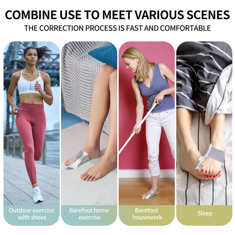 [Australia] - Bunion Corrector for Women & Men ：2-in-1 Adjustable Big Toe Relief Bunion Splints Hammer Toe Straightener，Comfortable, Effective Double Correction，1 set 1 set 