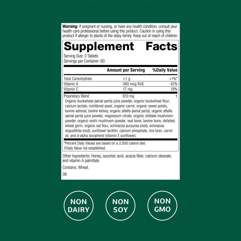 Standard Process Cataplex A-C-P, Cell, Tissue & Immune Support, 180 Tablets | Healthy Cell and Tissue Supplement, Supports Dental Health and Immune System Function, Contains Vitamin A and C 180 Count (Pack of 1)