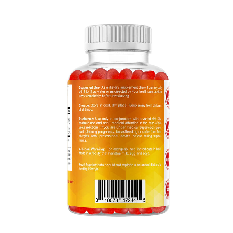 Vitamatic Sugar Free Vitamin D3-120 Pectin Based Gummies - Great Taste - Healthy Bones, Mood & Immune System Function - Non-GMO - 120 Servings (1000 IU)