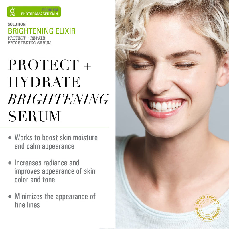 Goldfaden MD Brightening Elixir Serum, .34 fl oz | Trial size serum with vitamin C and ferulic acid for radiant, even-toned looking skin. 0.34 Fl Oz (Pack of 1)