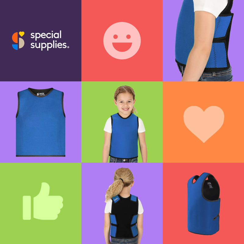 [Australia] - Special Supplies Sensory Compression Vest Deep Pressure Comfort (Blue, X-Small) X-Small (Pack of 1) Blue 