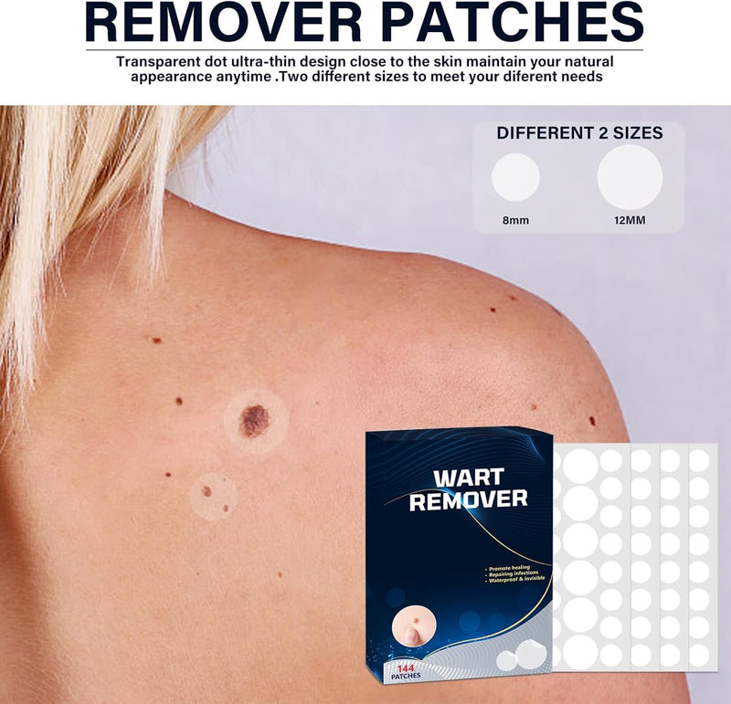 [Australia] - Wart Remover,Fast & Easy Operate Hydrocolloid Gel Waterproof Invisible Sticker,Suitable for All Skin,Friendly to New-User(144pcs)-G1 White 