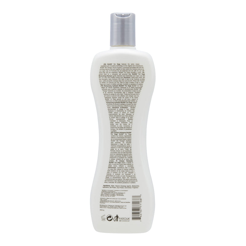 BioSilk for Dogs Silk Therapy Moisturizing Shampoo | Best Moisturizing Shampoo for All Dogs and Dogs With Dry, Itchy, or Sensitive Skin | 12 Oz Dog Shampoo 12 Fl Oz (Pack of 1) - PawsPlanet Australia