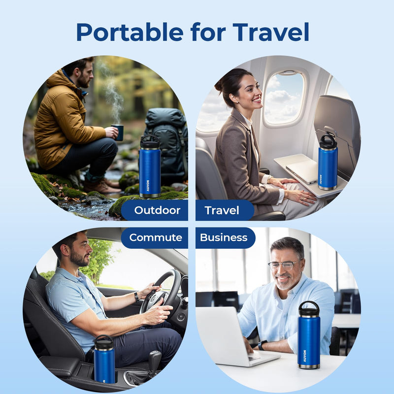 [Australia] - AUVON Large Insulin Pen Cooler for 3-6 Pens with Medical Tag, TSA Approved Insulin Travel Cooler with Portable Handle, Diabetic Travel Case with Gel Ice Pack and Anti-freezing Drawstring Bag 