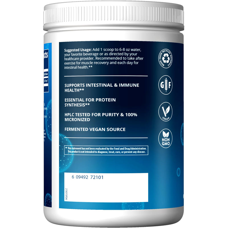 [Australia] - MRM Nutrition L-Glutamine | 5000mg | Recovery | Amino Acid | Muscle support | Immune + Gut health | Fermented | 65 servings 65 Servings (Pack of 1) 