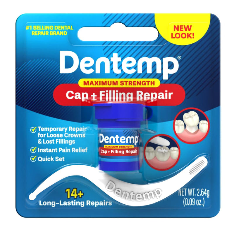 [Australia] - Dentemp Maximum Strength Loose Cap and Lost Filling Repair - Dental Repair Kit for Instant Pain Relief (Pack of 3) 
