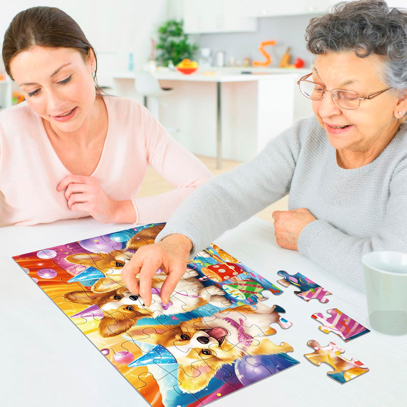 [Australia] - 6 Packs 36 Large Puzzle Pieces for Seniors, 36 Piece Puzzles for Older Adults, Alzheimer's Puzzles, Memory Cognition Games for Older Seniors with 6 Storage Bags 