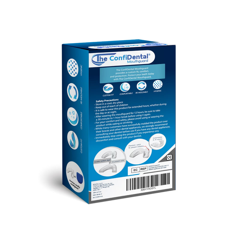 [Australia] - The ConfiDental - Pack of 3 Moldable Mouth Guard for Teeth Grinding Clenching Bruxism, Sport Athletic, Whitening Tray, Including 2 Regular and 1 Heavy Duty Guard (2 (LLL) Regular 1 (II) Heavy Duty) Model I (2pcs.) + Medel III (1pcs.) Blue 3 