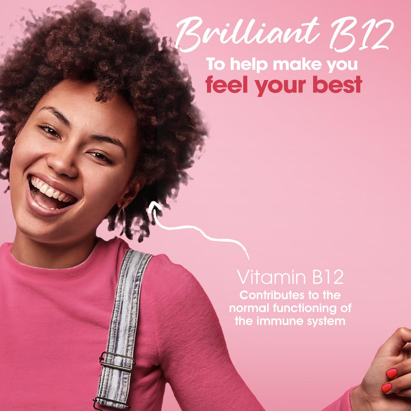 B12 Gummies - Beauty & Co Vegan High Strength Strawberry Flavour Vitamins 120 Gummies (Pack of 1)