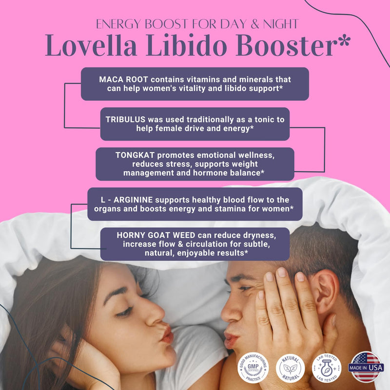 [Australia] - Hornygoatweed Women - Libido Booster for Women, Mood, Energy & Hormone Balance for Women w. Maca Root - Female Libido Booster w. Ginseng - Libido Supplement for Women w. Tribulus terrestris -60ct USA 