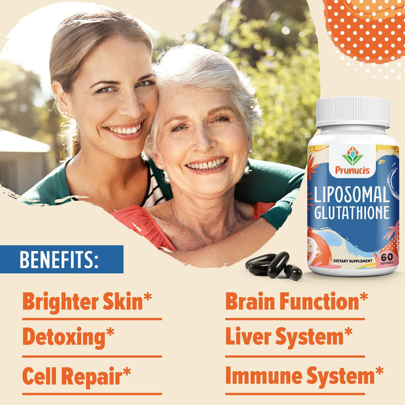 [Australia] - 2400MG Liposomal Glutathione, with Vitamin C, Milk Thistle & Alpha-Lipoic Acid, Master Antioxidants, Pure Reduced L-Glutathione - Immune System, Cell Repair, Energy, High Absorption, 120 Softgels 60 Count (Pack of 2) 