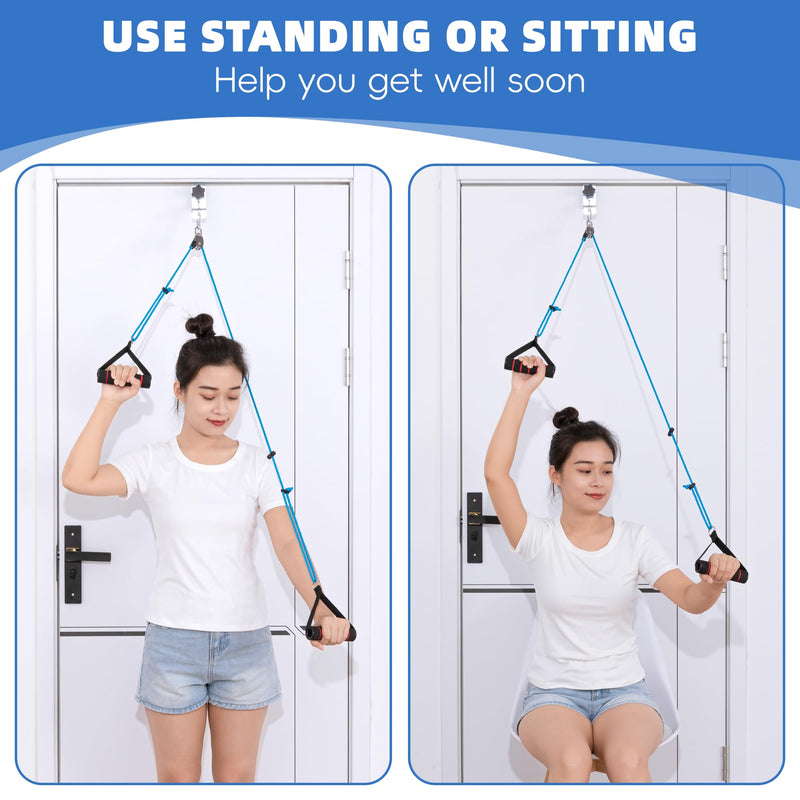 [Australia] - Fanwer Shoulder Pulley for Physical Therapy - Shoulder Exercise Pulley With Fixed Metal Bracket - Shoulder Pulley Over the Door - Pulleys for Shoulder Rehab -- Exercise Pulleys for Shoulders Doorway Arm Pulleys for Shoulder Injury 