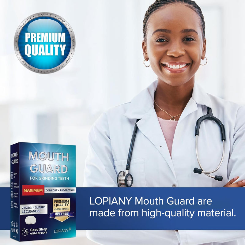 [Australia] - Mouth Guard for Grinding Teeth at Night, Night Guards for Teeth Grinding, Mouthguards for Grinding of Teeth, Mouth Guard for Sleeping with 12 Cleaning Tablets 