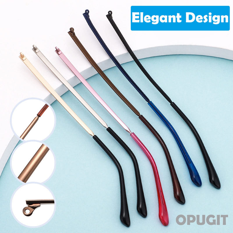 [Australia] - Metal Glasses Replacement Temples, Glasses Replacement Arms 1 Pair of Metal Glasses Replacement Temples Glasses Replacement Arms Glasses Temple Legs Glasses Temple Replacement for Glasses Sunglasses Repair, Black Black 