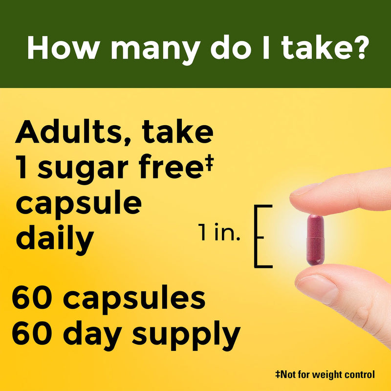 [Australia] - Nature Made Cranberry Supplement 500mg with Vitamin C for Immune & Antioxidant Support, Cranberry Blend for Urinary Tract Health, One Per Day, 60 Capsules 
