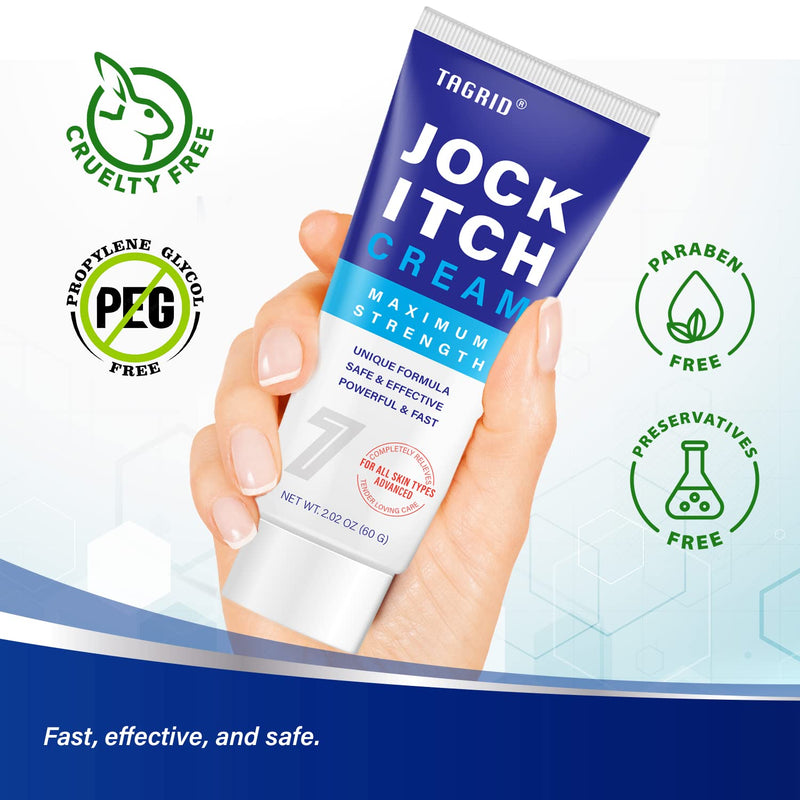 [Australia] - Jock Itch Cream, Jock Itch, Tinea Cruris, Jock Itch Cream Extra Strength for Men & Women, Tinea Corporis, Itch Cream - Powerful & Fast - 60g 2.02 Ounce (Pack of 1) 