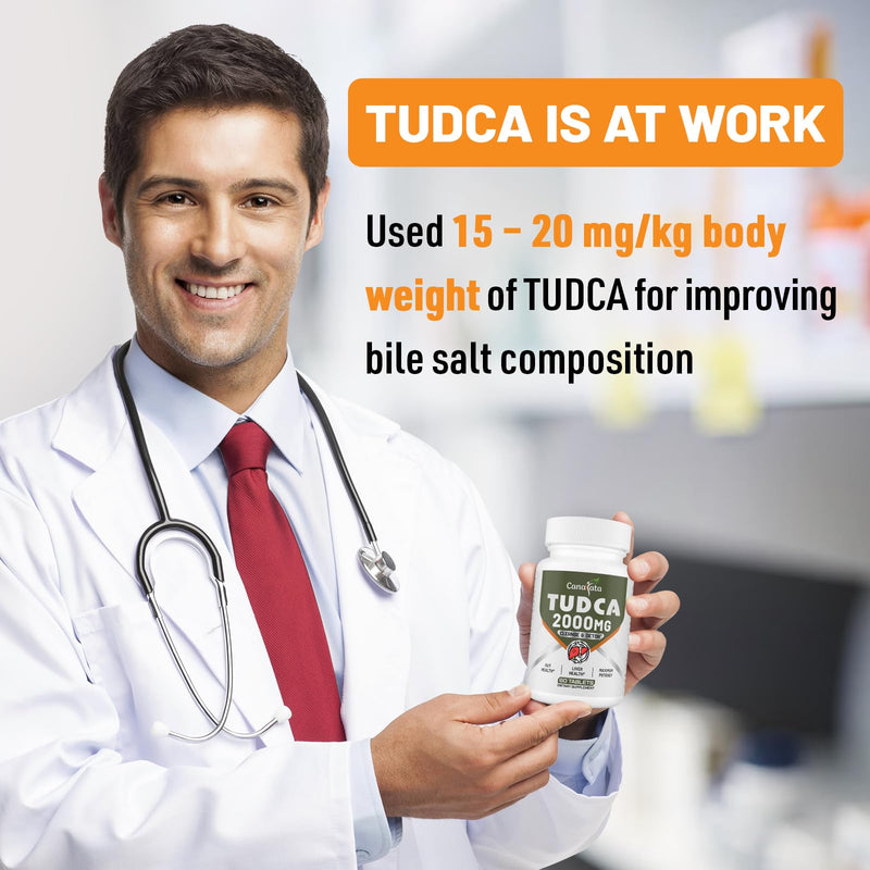 [Australia] - TUDCA Liver Supplements 2000mg - Strong Bile Salts Support Liver Detox & Cleanse - Liver and Gallbladder Health Formula-Easy to Swallow Tablets-30 Days Supply 60 Count (Pack of 1) 