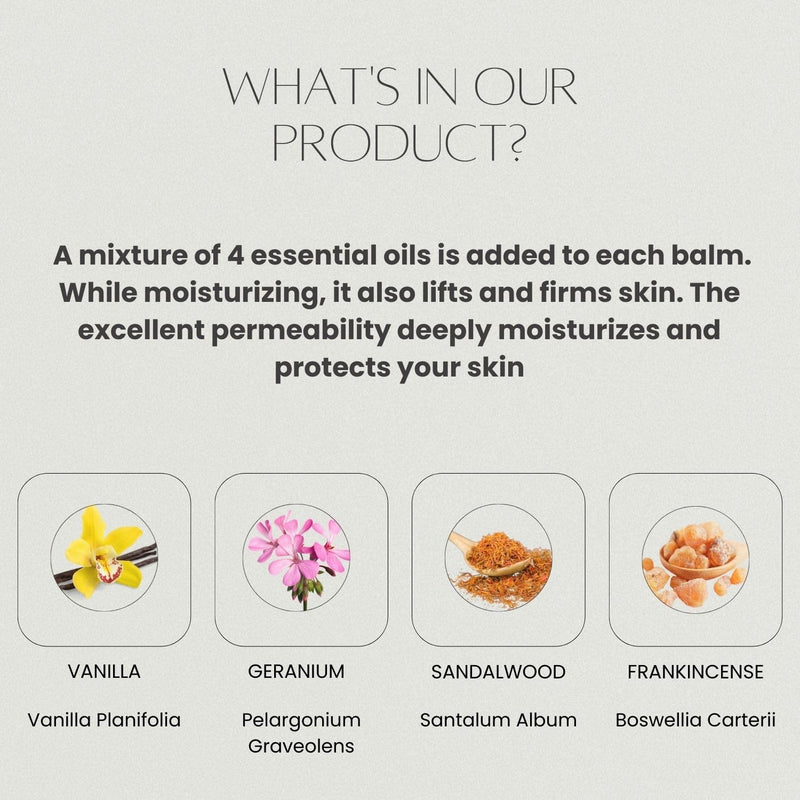 benatu Vanilla Body Oil for Dry Skin Care, Soothing & moisturizing Essential Oil Massage Balm, Scented Vitamin E Body Butter for Women and Men, Blends with Geranium, Sandalwood, Frankincense 3.53 oz Vanilla Blends