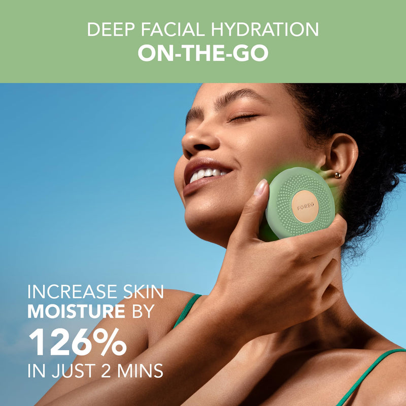 FOREO UFO 3 go Travel-friendly Face Mask Skincare Device - Face Moisturiser - Anti-Aging - Red Light - Warming - Facial Massage - Compact - App-connected - Pistachio Pistchaio