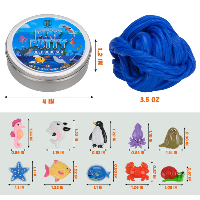 [Australia] - Play Putty Therapy Putty for Kids with Charms Deep Blue Sea Theraputty Medium Resistance, Increase Fine Motor Skills and Finger Strength, Physical and Occupational Therapy Toy 