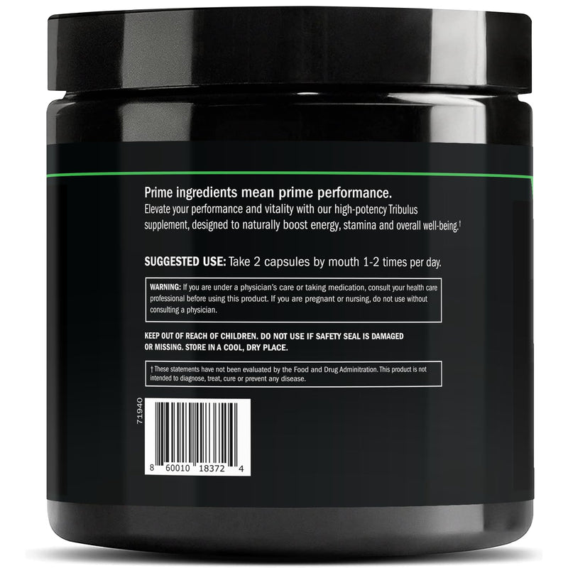 [Australia] - Prime Labs Tribulus Terrestris for Men 1300mg - Enhanced with 95% Saponins - Energy, Vitality, Strength - 120 Count 120 Count (Pack of 1) 