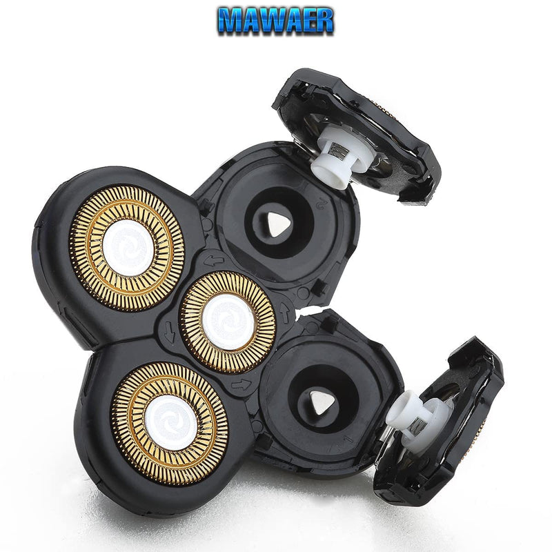 [Australia] - Universal 2PCS 5 Blades Head Shaver Replacement blades Compatible with Freedom Gold shaver and some brands. 5D Shaver Replacement Heads with Blade Cover and Cleaning Brush 