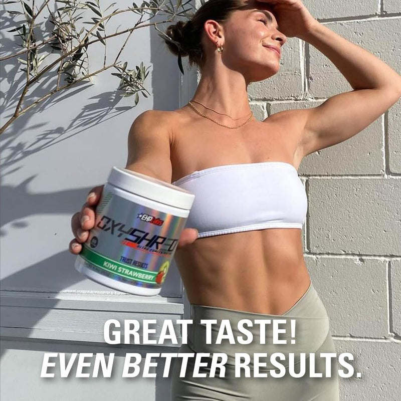 [Australia] - EHP Labs OxyShred Pre Workout Powder - Preworkout Powder with L Glutamine & Acetyl L Carnitine, Energy Boost Drink - Kiwi Strawberry, 60 Servings 