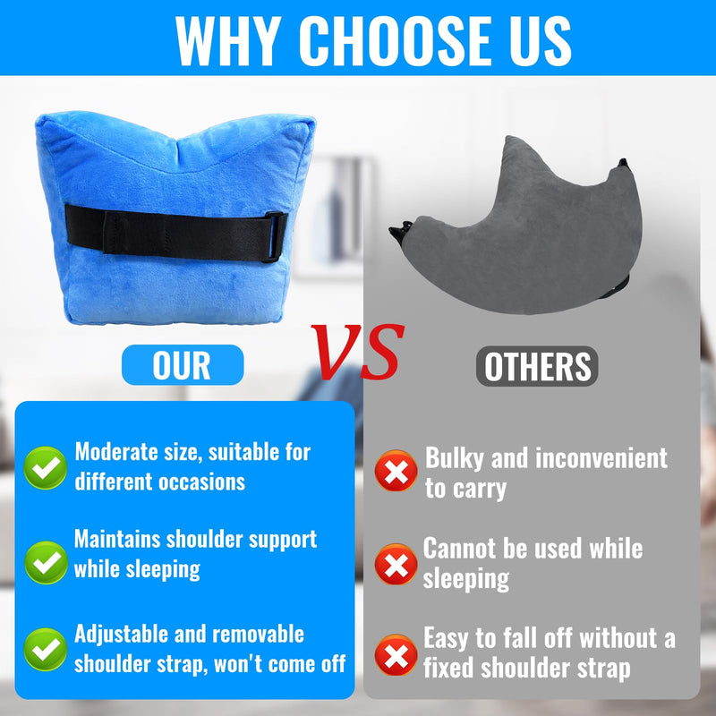 [Australia] - Shoulder Pillow with Support Strap, Adjustable Rotator Cuff Pillow for Shoulder Pain Relief, Shoulder Surgery Recovery Supplies, Rotator Cuff Relief Pillows, Shoulder Pain Side Sleeping Pillow 