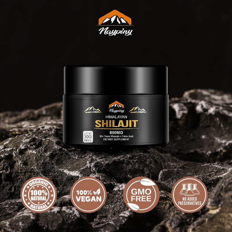 [Australia] - Shilajit Pure Himalayan Organic Shilajit Resin, 800mg Gold Grade Natural Shilajit for Men & Women, with 85+ Fulvic Acid & Trace Minerals, Energy Boost, Immune Support, 30 Grams 