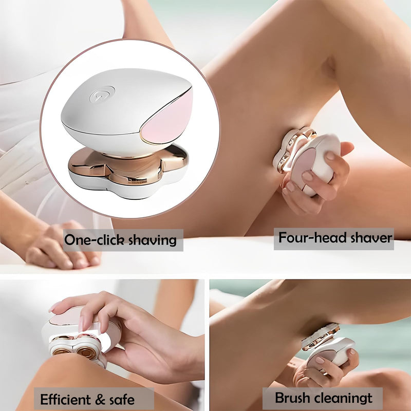 [Australia] - Electric Razors for Women, Rechargeable Bikini Trimmer with LED Light & Floating Heads Painless Shaver for Body Legs Bikini Facial Hair Removal Cordless Womens Trimmer for Lady Grooming 