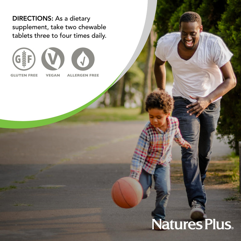 NaturesPlus Pedi-Active - 120 Chewable Tablets - Mixed Berry Flavor - Children's Supplement with DMAE - Promotes Brain Health & Focus - Vegetarian, Gluten-Free - 60 Servings 120 Vegetarian Tablets