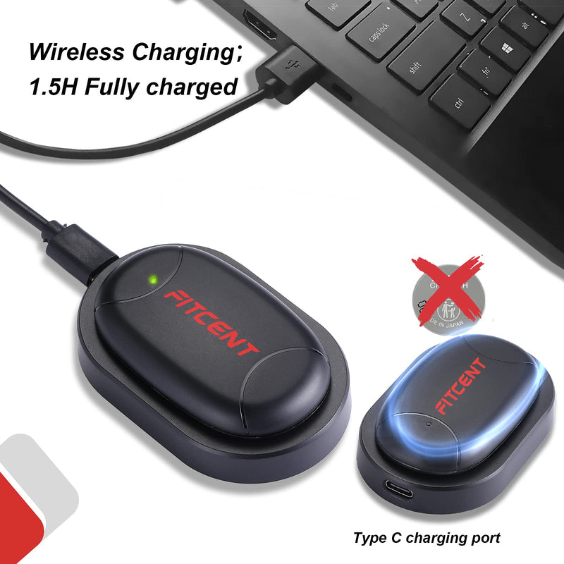 [Australia] - FITCENT Rechargeable Heart Rate Monitor Chest Strap 5.3 kHz/Bluetooth 5.0/ANT+, Heart Rate Sensor for Peloton Strava Zwift DDP Yoga 