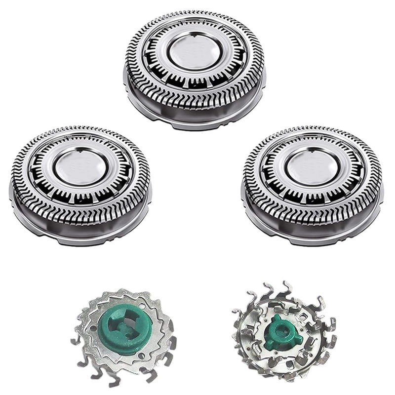 SH60/72 Replacement Head Compatible with Philips S6000 Razors, SH60 Replacement Blades Compatible with Norelco Series 6000 Shaver, SH60 Shaving Head Replacement for S6880/81, S6810/82, S6850/85 3 Count (Pack of 1)