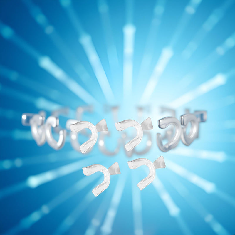 4 Pcs Transparent Mouth Guard Silicone Grinding Guard Teeth Whitening Tray Sleeping Gum Shield for Sports Bruxism Bite Guard,Teeth Grinding Guards Oral Care