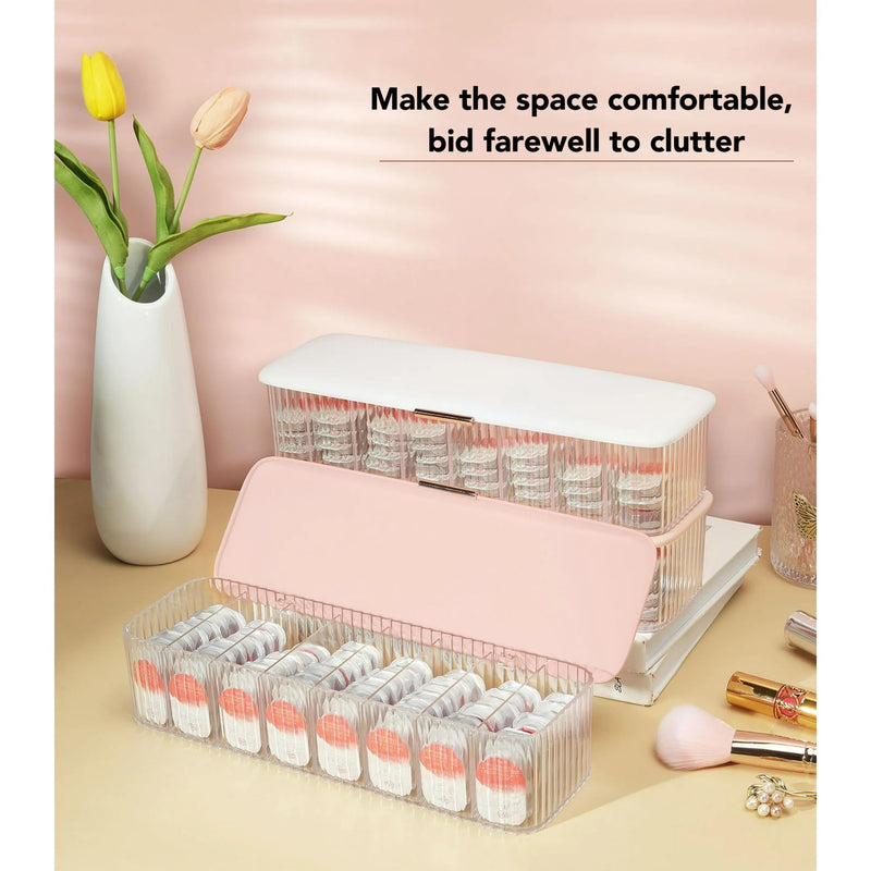 [Australia] - P-80 daily contact lens organizer with a Remover & a Tweezer, Disposable Contact Lens Dispenser, Clear Plastic Box for All Brands Daily Lens (White). WHITE 