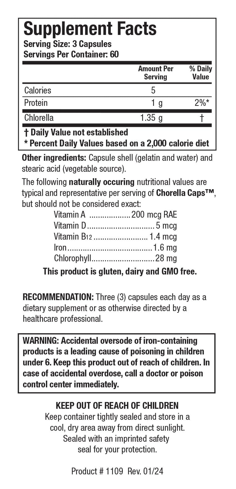 [Australia] - Biotics Research Chlorella Capsules Chlorella Supplements for Digestion, Detox, and Immune Support 180 Capsules 