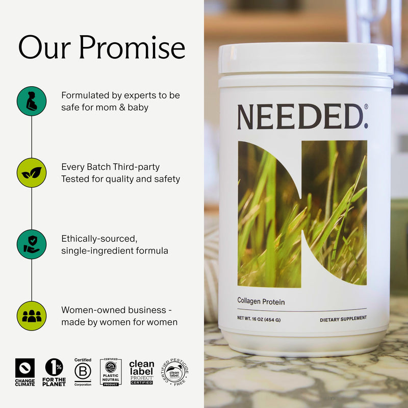 [Australia] - Needed. Hydrolyzed Collagen Protein Powder | Expert-Backed & Clean Sourced | Supports Skin, Hair, Joints | Grass-fed, Pasture-Raised, Hormone-Free | 1lb Unflavored 
