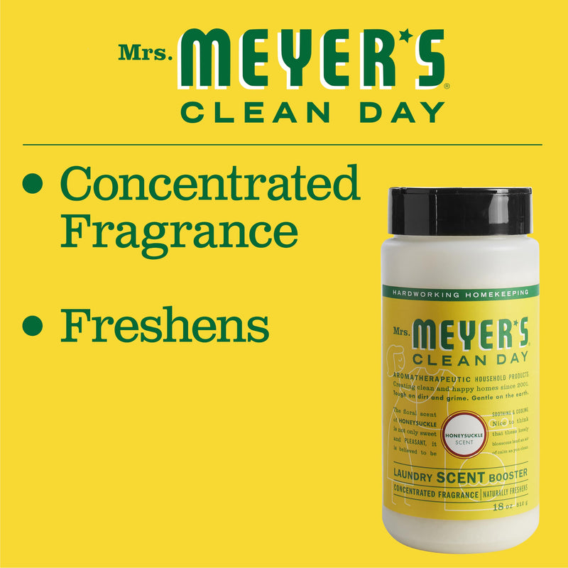 [Australia] - MRS. MEYER'S CLEAN DAY Laundry Booster, Pair with Liquid Laundry Detergent Or Detergent Pods, Honeysuckle, 18 oz 1.13 Pound (Pack of 1) 
