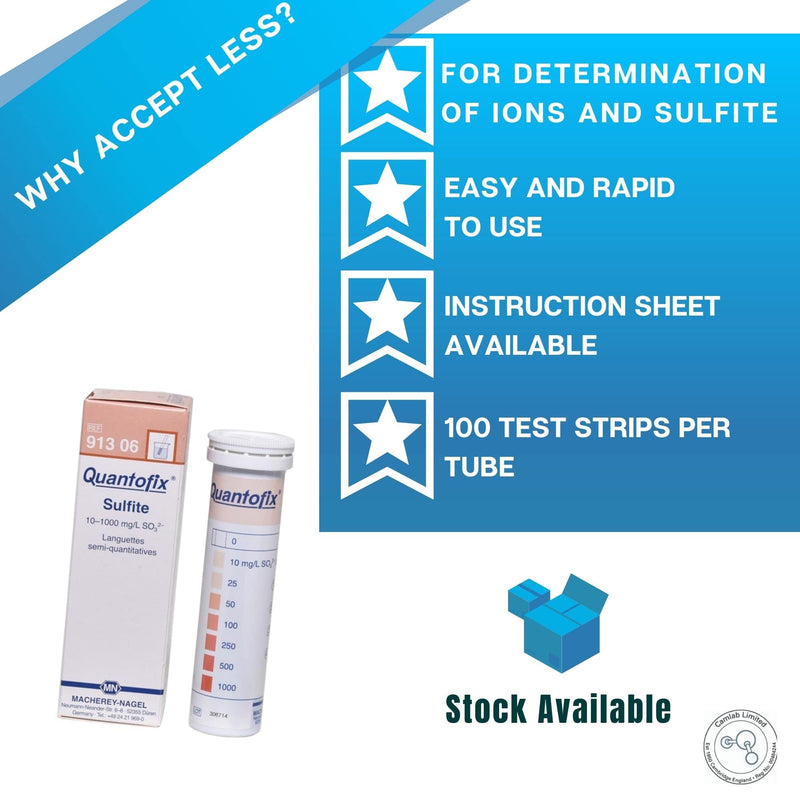 [Australia] - QUANTOFIX 1138896 Sulfite test strips, 6 mm x 95 mm, 100 pieces 