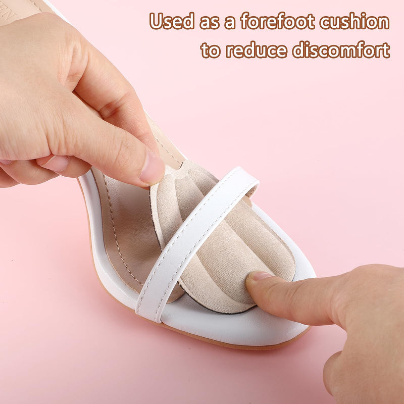 [Australia] - Oruola 2 pairs of non-slip tongue pads for loose shoes, heel pads, tongue pads for shoes, non-slip tongue cushion insert for loose shoes, men and women, shoe heel pads (beige) 