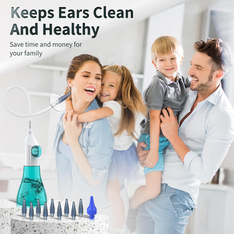 [Australia] - Ear Wax Removal, Ear Cleaner, Ear wax Removal Kit, Manual Ear Irrigation Flushing System, Ear Cleaning Kit, Safe and Effective to Clean Ear Built Up Wax Green 